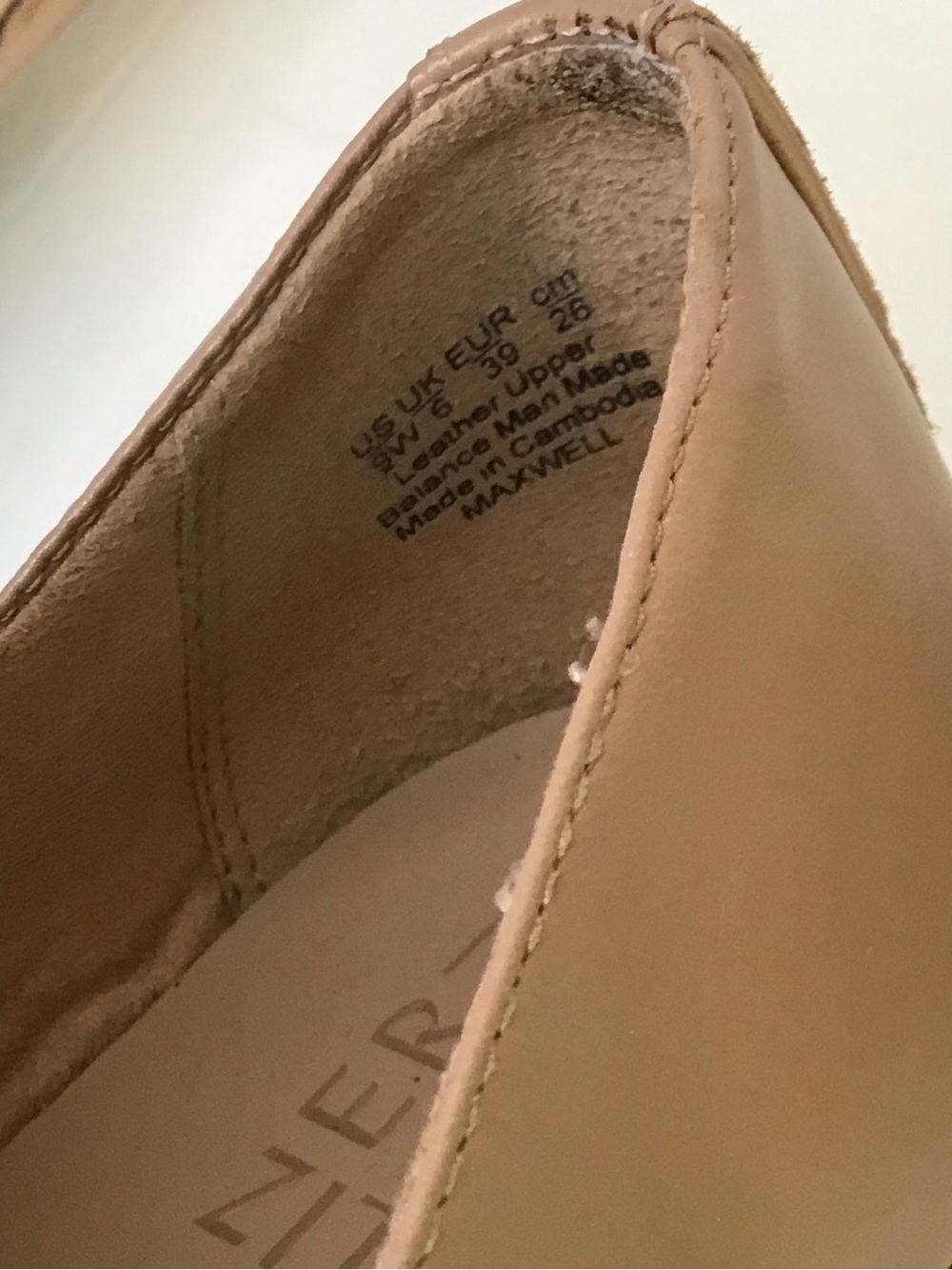 Naturalizer Women's MAXWELL Nude Leather Ballet Flats 9 - Picture 9 of 9